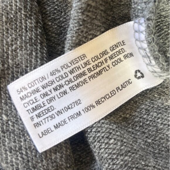 Wild Fable Cropped Polo Shirt Womens Medium Gray New Long Sleeve Collared - Picture 6 of 8